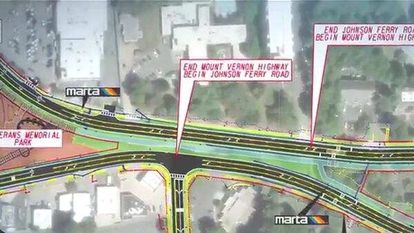 Drivers can expect delays going through construction zone at Mt. Vernon Highway in Sandy Springs