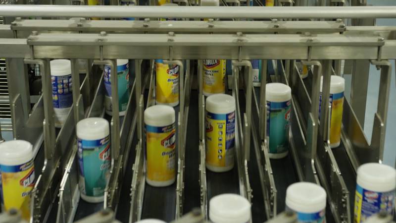 Clorox says the new demand for its products has employees working around the clock to keep up. (PHOTO: Handout from the Clorox Company)