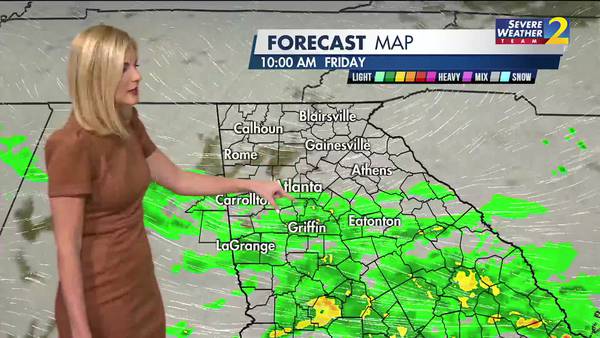 Scattered showers on the way Friday
