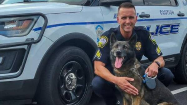 K-9 Andy is retiring from the Lagrange police department