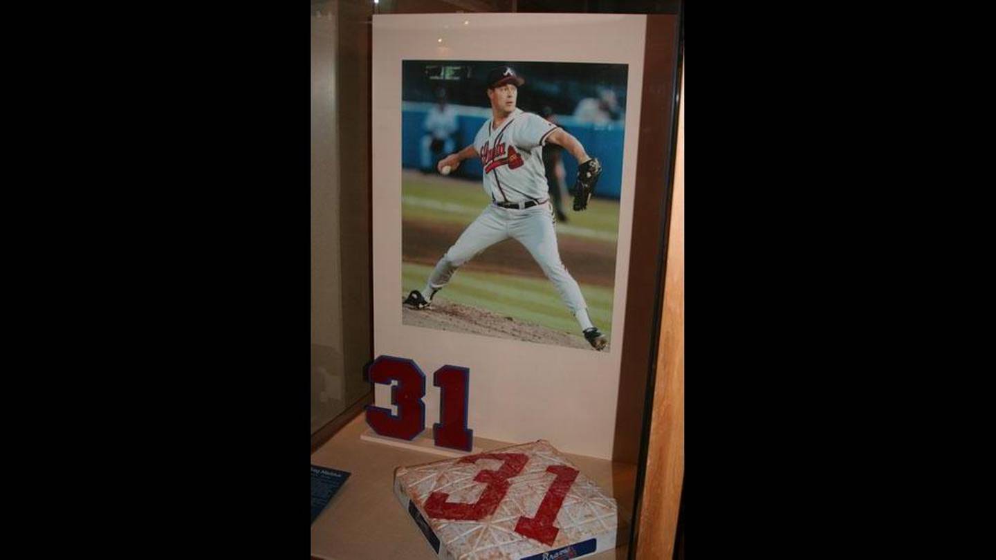 John Smoltz Postcard- Baseball Hall of Fame Induction Plaque -Cooperstown  Photo