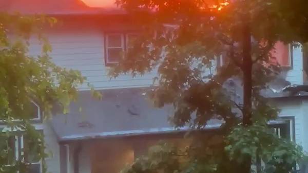 Roswell home bursts into flames after lightning strike