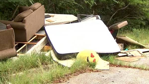 Neighbors are frustrated by garbage, just dumped along the side of their road