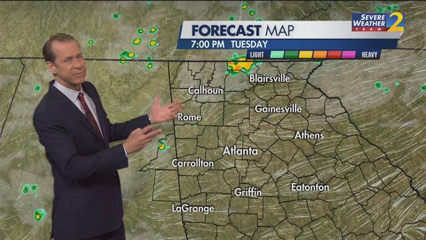 Slightly better chance of showers heading out of holiday weekend