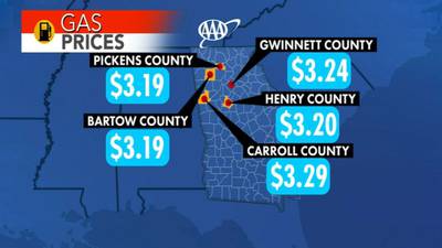 Gas prices down slightly this week in metro Atlanta