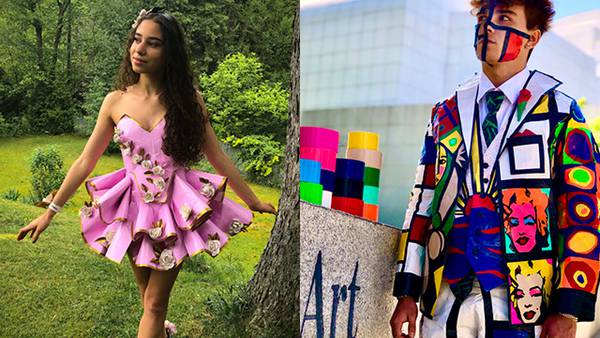 PHOTOS: See $10,000 prom dresses made of duct tape