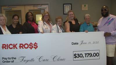 Rapper Rick Ross donates over $30K to help Fayette County clinic stay open