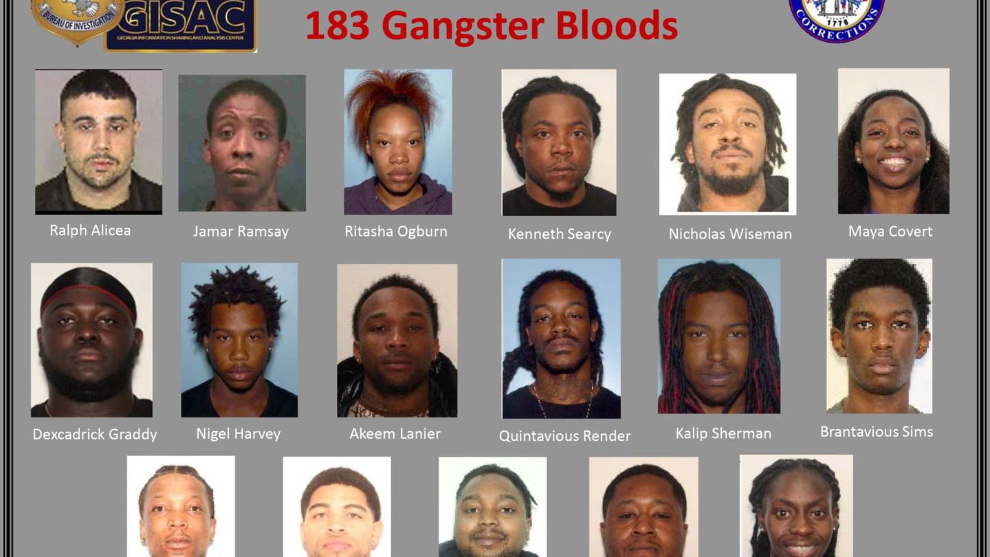 17 alleged Ga. gang members facing 136 charges from murder to drugs