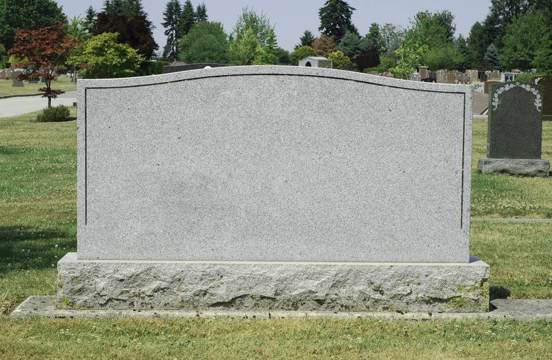 Empty gravestone
