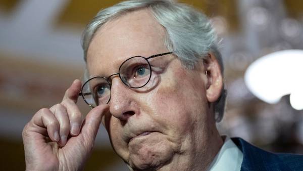 Senate Minority Leader Mitch McConnell leaves rehab facility