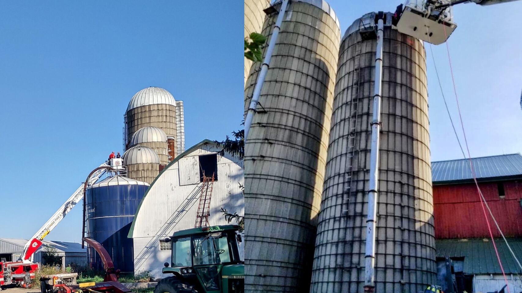 A man has died after he got stuck in a silo in Brighton, Wisconsin on Tuesday.