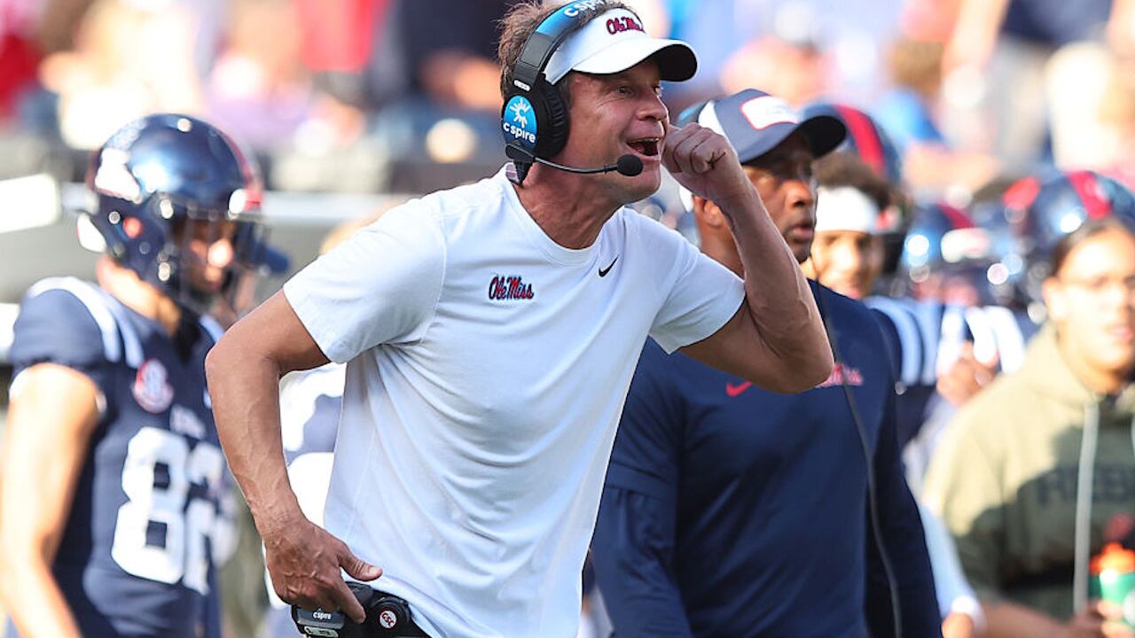 Ole Miss coach Lane Kiffin got into the picture when a former Rebels athlete proposed to his girlfriend during Saturday's game.