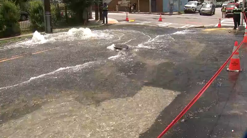 Water main break in northwest Atlanta