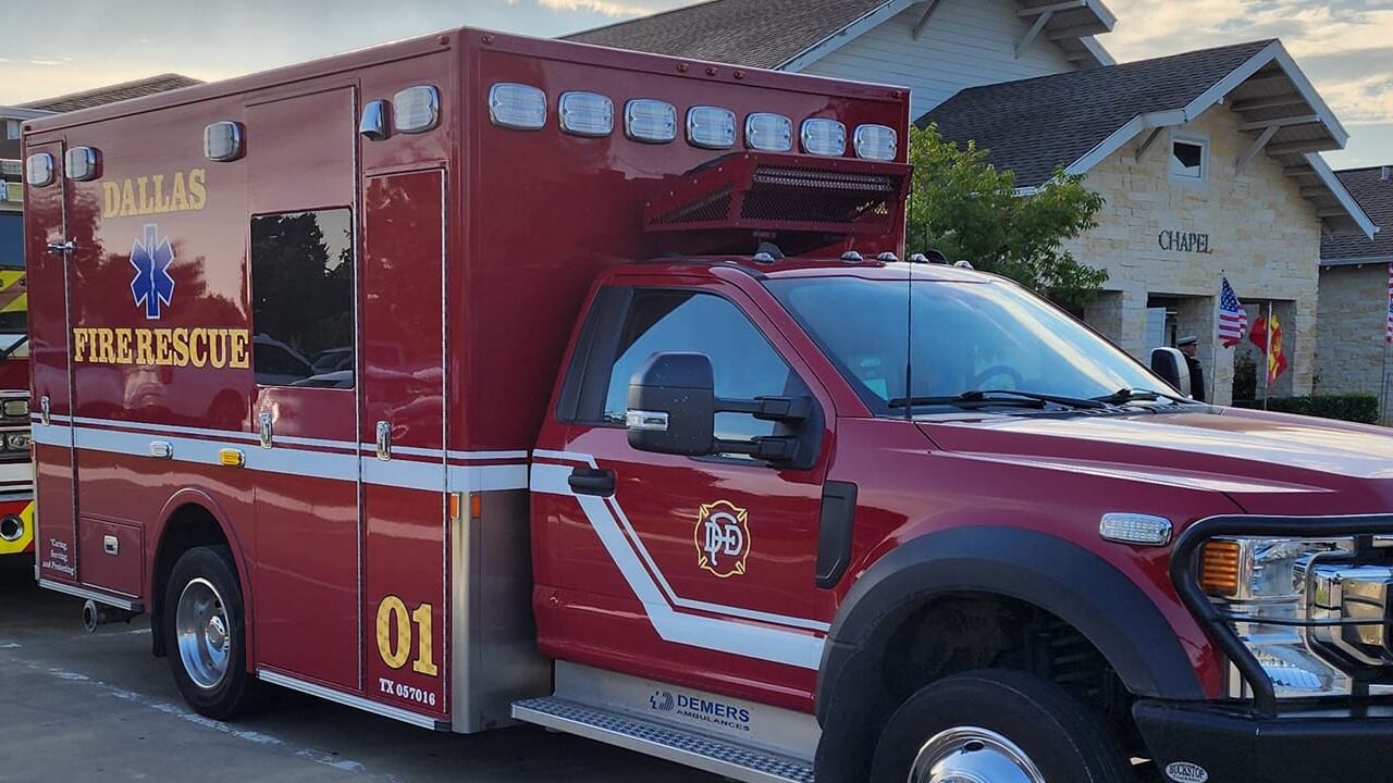 Dallas Fire-Rescue crews responded to a funeral home after a worker was pinned by a burial vault. The worker later died.