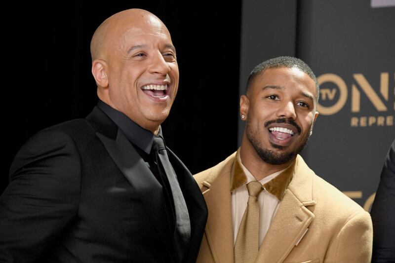 HOLLYWOOD, CALIFORNIA - MARCH 30:  Vin Diesel (L) and Michael B. Jordan attend the 50th NAACP Image Awards at Dolby Theatre on March 30, 2019 in Hollywood, California. (Photo by Frazer Harrison/Getty Images)