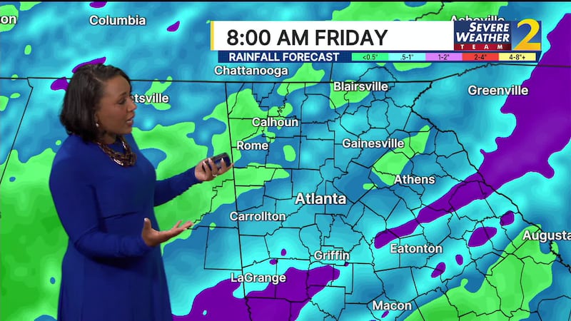 Widespread rain with chance for storm Thursday