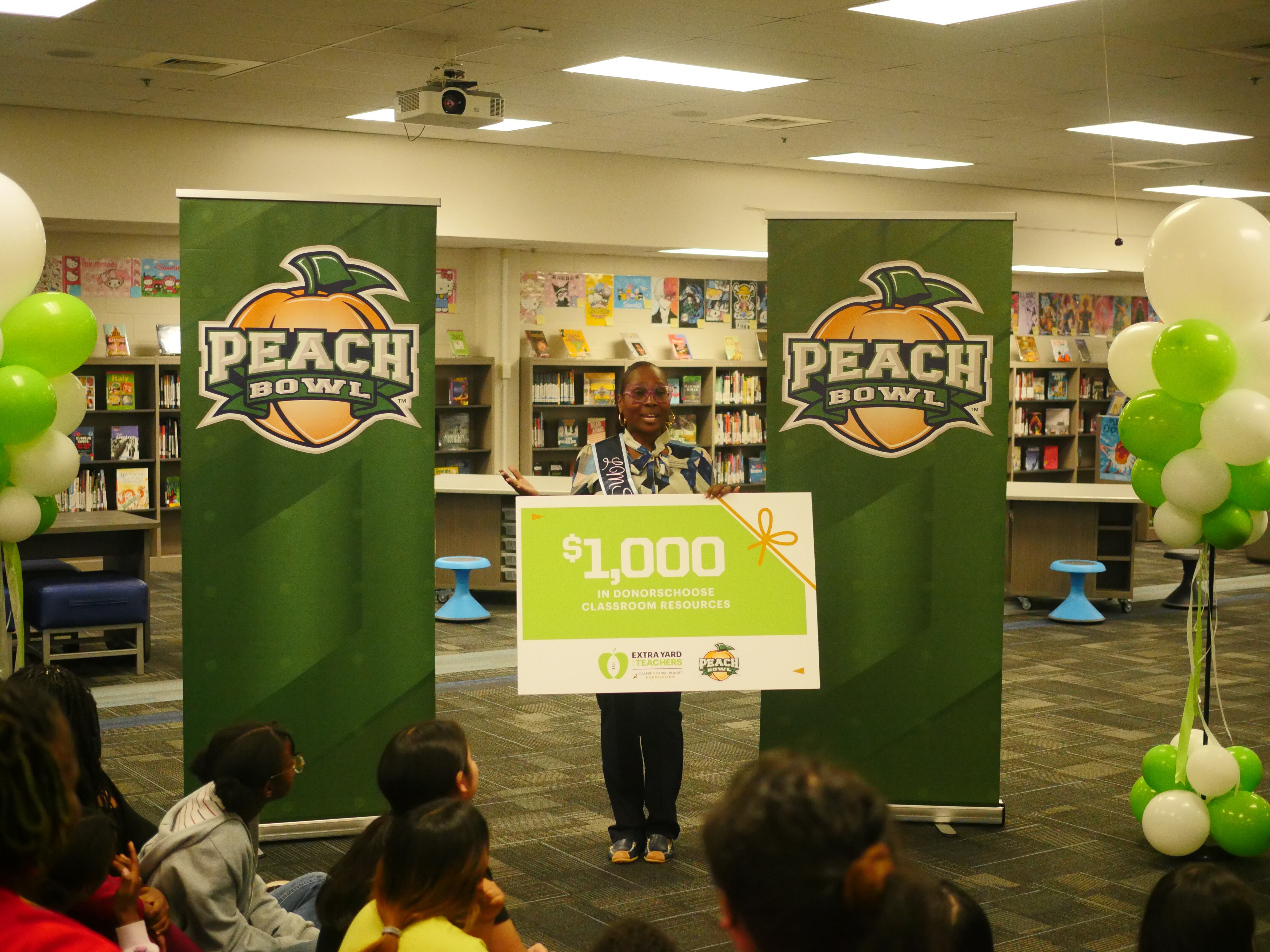 Lilburn Middle School is one of three STEM labs renovated in the last 48 hours. Peach Bowl, Inc., college football's most charitable bowl organization, has completed three STEM lab renovations in the last 48 hours as part of the Extra Yard Makeover Initiative with the College Football Playoff Foundation. Representatives from both Peach Bowl, Inc. and the CFP Foundation were in attendance.