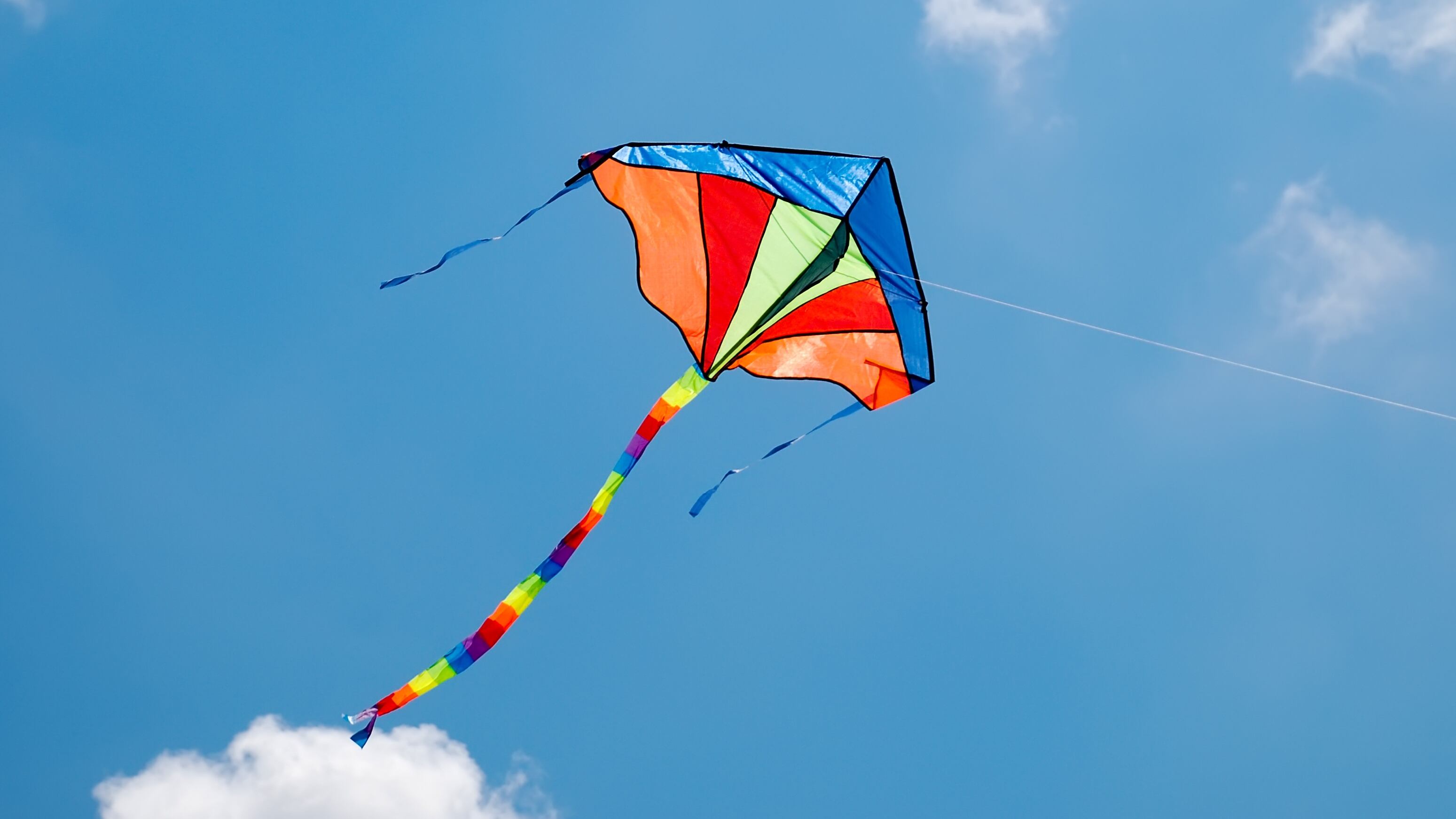 colorful kite flying in the wind