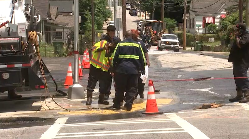 Water main break in northwest Atlanta