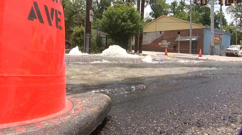 Water main break in northwest Atlanta