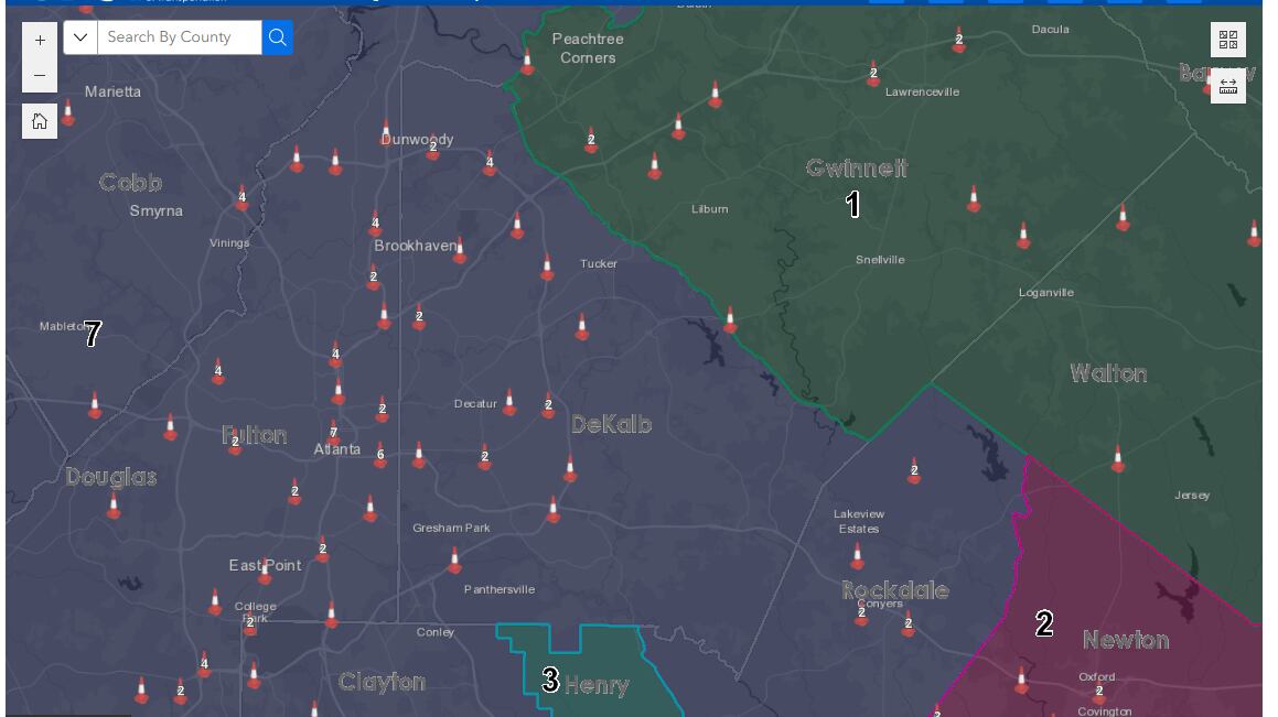 DeKalb projects are listed at GDOT's site.