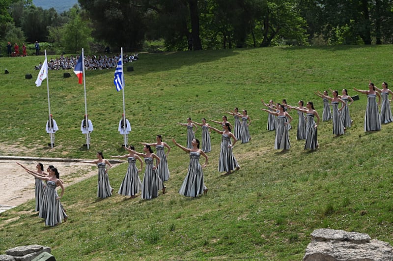 Olympic torch lighting ceremony