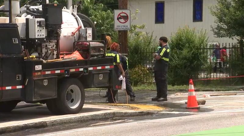 Water main break in northwest Atlanta