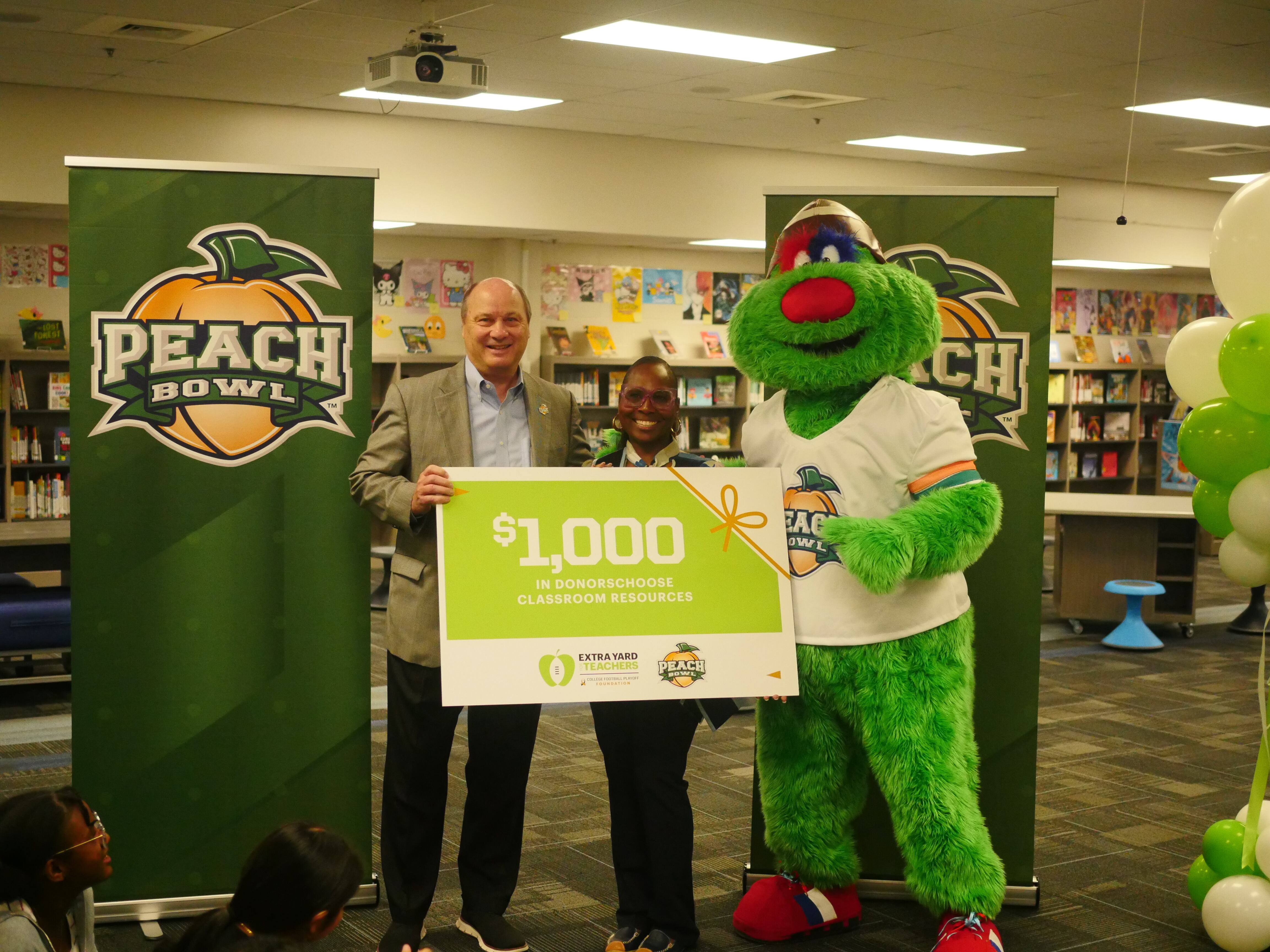 Lilburn Middle School is one of three STEM labs renovated in the last 48 hours. Peach Bowl, Inc., college football's most charitable bowl organization, has completed three STEM lab renovations in the last 48 hours as part of the Extra Yard Makeover Initiative with the College Football Playoff Foundation. Representatives from both Peach Bowl, Inc. and the CFP Foundation were in attendance.