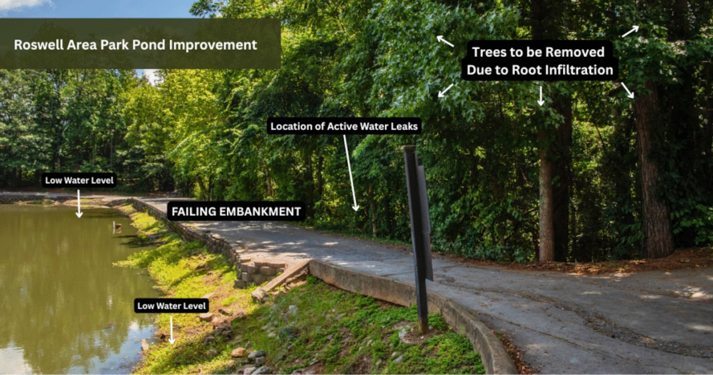 The city of Roswell's $3 million project is addressing issues at the Roswell Area Park pond.