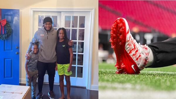 Falcons star wears special pair of cleats designed by 12-year-old Sickle Cell patient