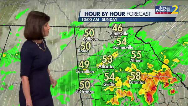 Showers for overnight hours, temperatures falling into 50s