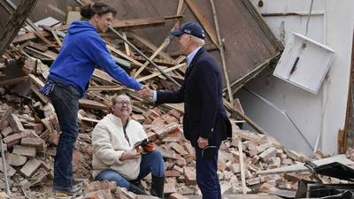 President promises aid as thousand continue cleanup following devastating tornadoes in KY