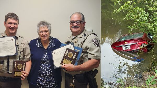 Ga. deputies honored after saving woman from almost drowning in pond