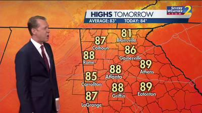 A mix of sun and clouds for Thursday as temperatures reach the 80s