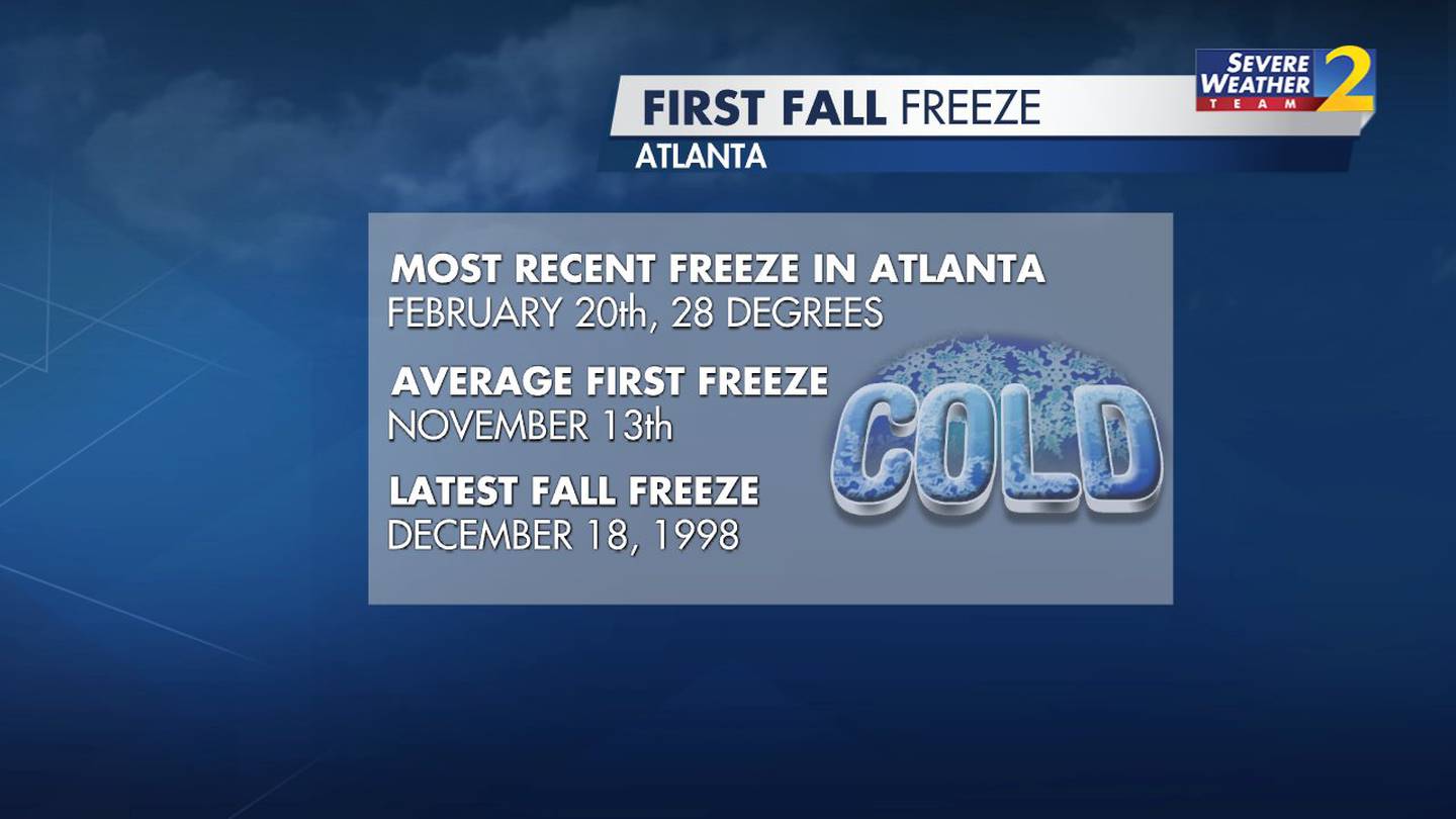 Atlanta to see first freeze Tuesday morning WSBTV Channel 2 Atlanta