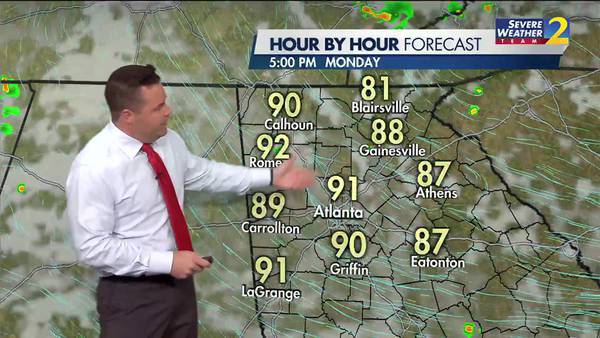 Temperatures well into the 90s