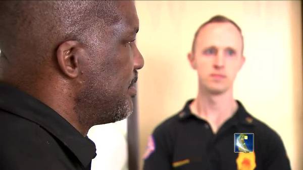 Atlanta Fire & Rescue lieutenant is reunited with DeKalb firefighters who saved his life