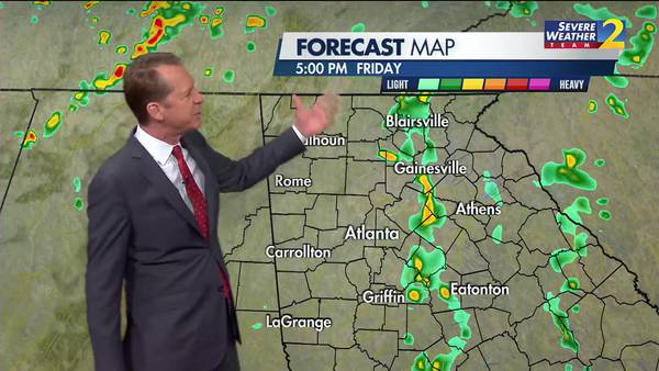 Showers expected to move in Friday afternoon