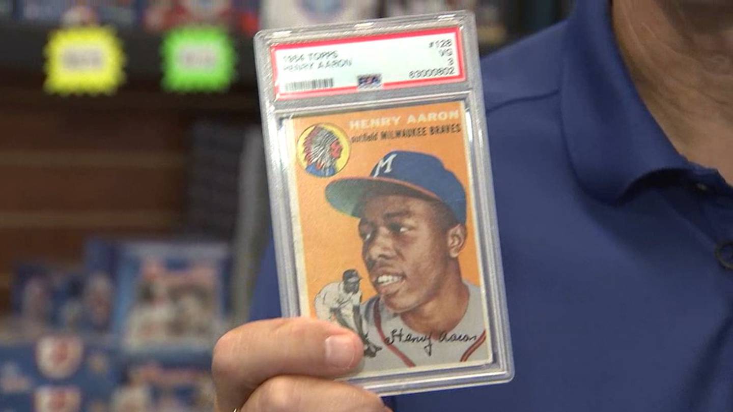 Hank Aaron baseball card sells for record price – WSB-TV Channel 2
