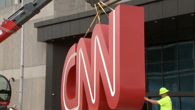 Photos: Iconic CNN sign removed from CNN Center
