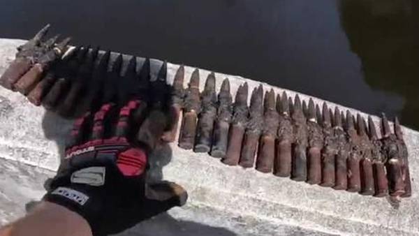 YouTube magnet fishers pull bag full of military equipment, 86 rockets out of Georgia river