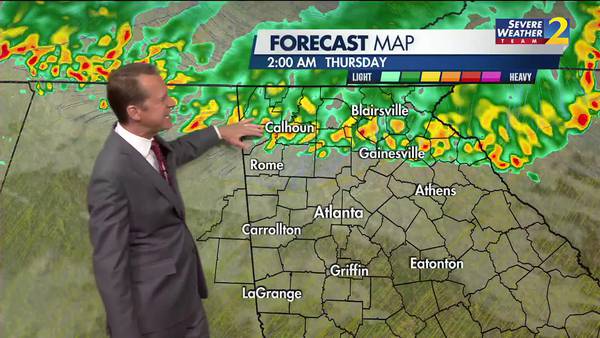 Thunderstorm threat increases through Wednesday evening