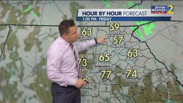 A few stray showers heading into the weekend, but dry and sunny after